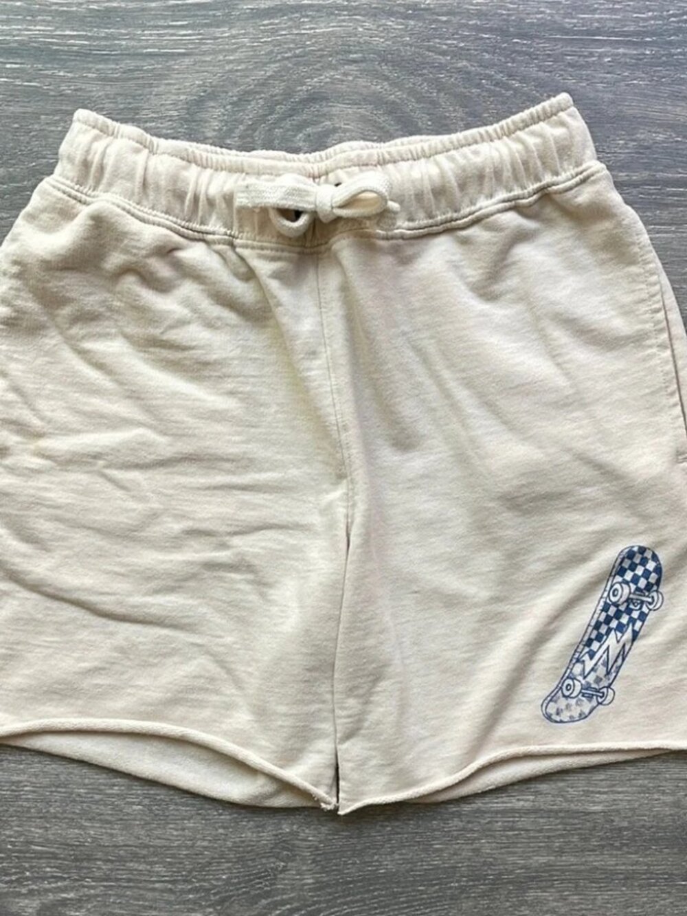 Cat & Jack Boys' Skateboard 'Above Knee' Graphic Pull-On Shorts, cream